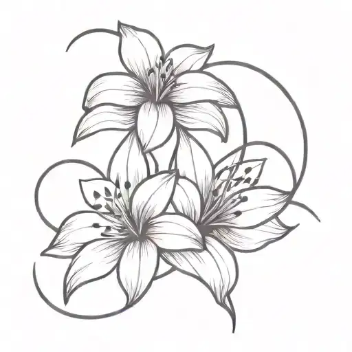 Violet And Lily Intertwined