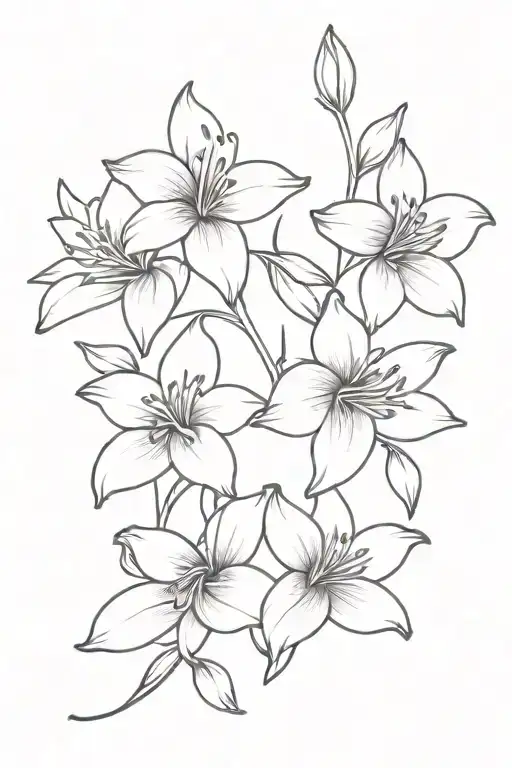 Violet And Lily Intertwined