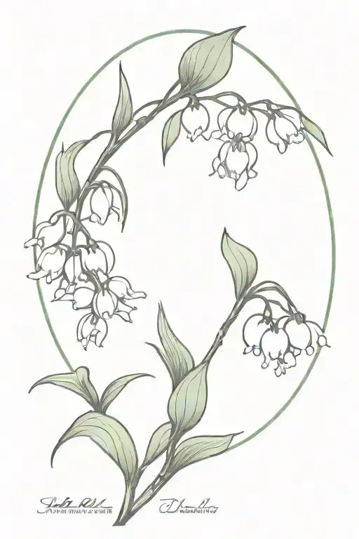 Violet And Lily Of The Valley Intertwined