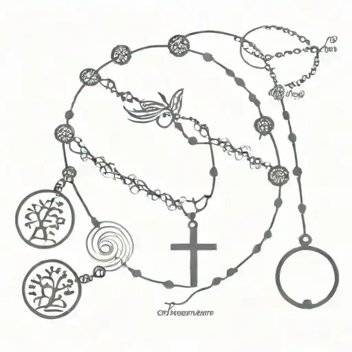 Rosary Necklace Making Circle Shape