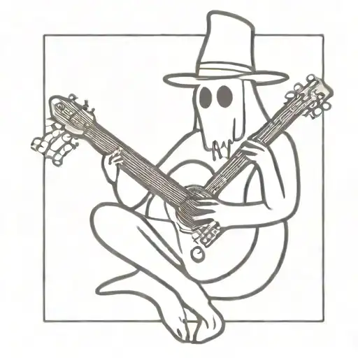 Ghost Playing A Guitar
