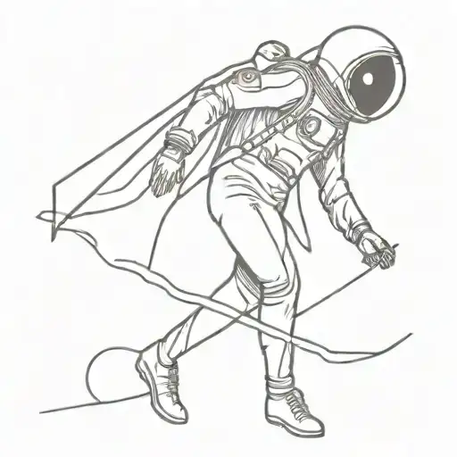 Astronaut With A Grim Reaper Face