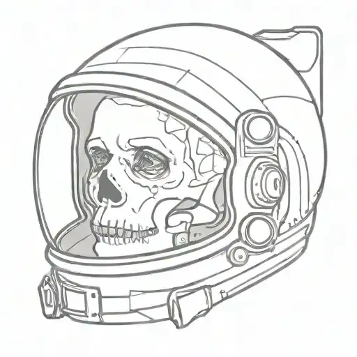 Astronaut With Skull As Face