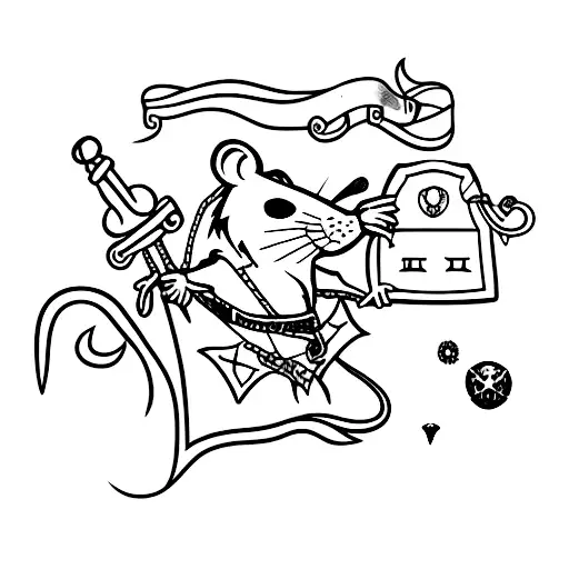 Rat Pirate Captain With A Treasure Map