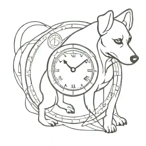 Dog Clock Of Time