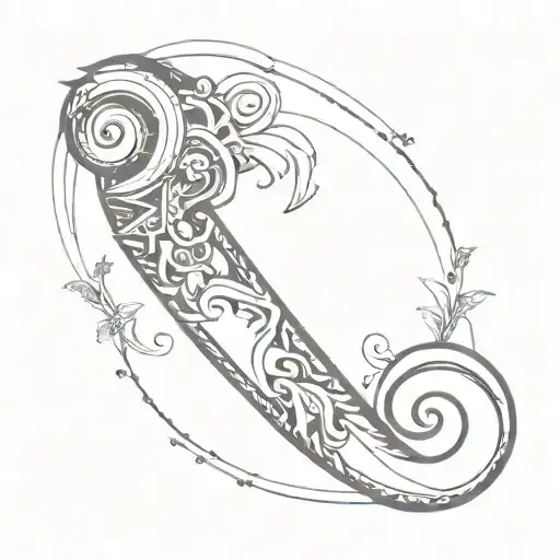 Gemini Zodiac Sign With Different Patterns On The Knife Blade