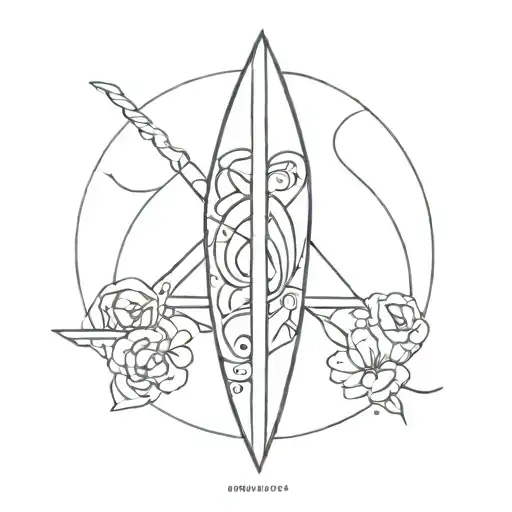 Gemini Zodiac Sign With Different Patterns On The Knife Blade