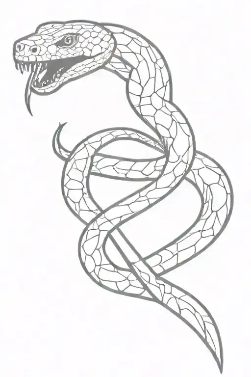 Snake Wrapped Around A Dagger