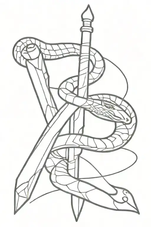 Snake Wrapped Dagger