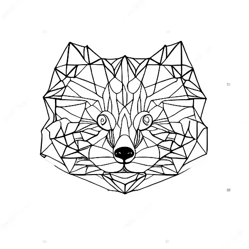 Geometric Red Panda