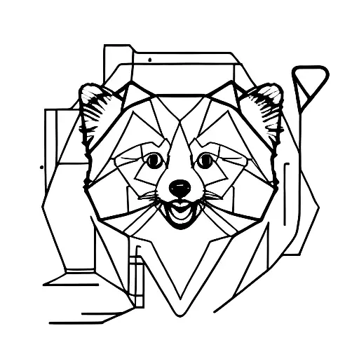 Geometric Red Panda