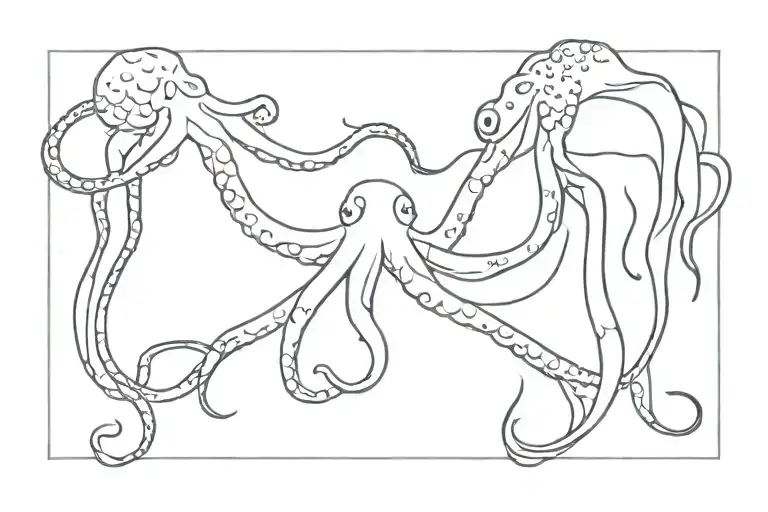 2 People Snorkeling Octopus