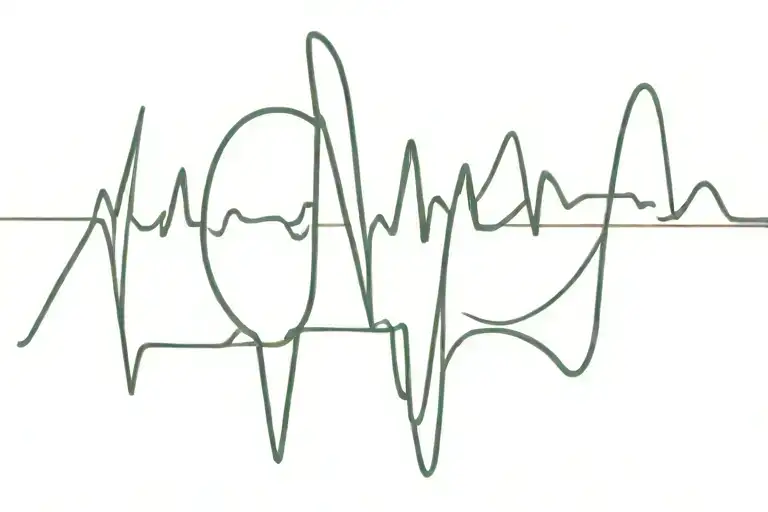 Heartbeat Line Tattoo Design