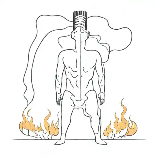 Stage At Rammstein Concert With Fire Coming