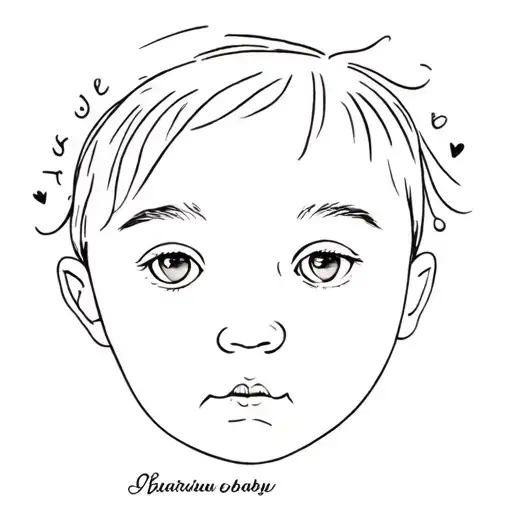 Fine Line Of My Baby's Face With First Names