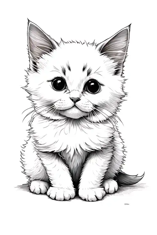 White Ragdoll Kitten Cute And Fluffy With Darker Face And Two Dark Marks Over Both Eyes