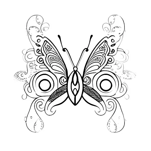 A Delicate Butterfly With Intricate Patterns And The Quote 'Strength In Faith'