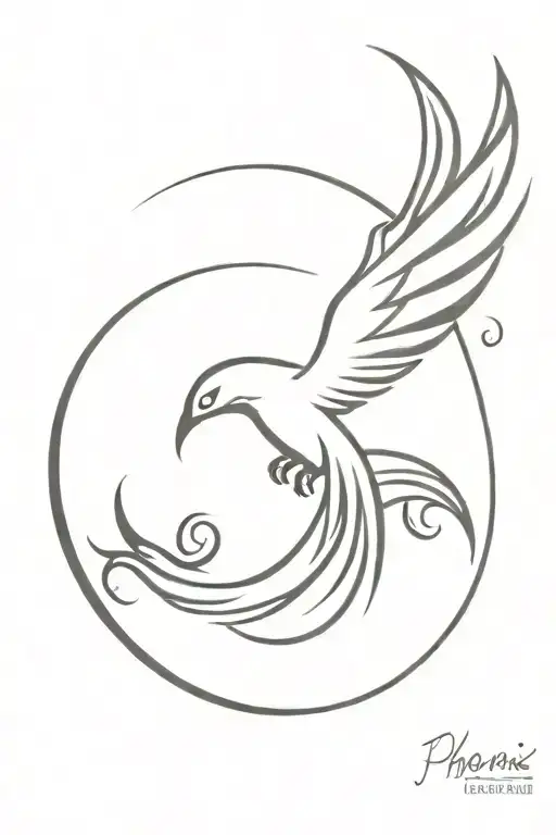 Phoenix Swirling Out Of Black Hole