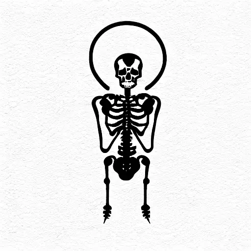 Rainbow Skeleton In Thinking Position