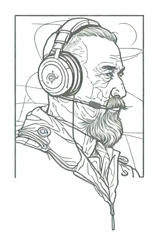 A Turkish Military Commander Wearing Headphones