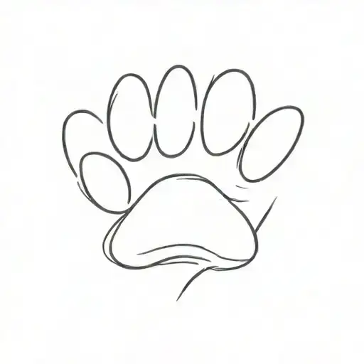 Dog Paw Print Inside