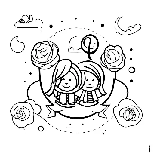 Familly With 2 Kids Girl