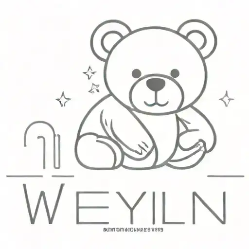 Teddy Bear And Name Weylyn