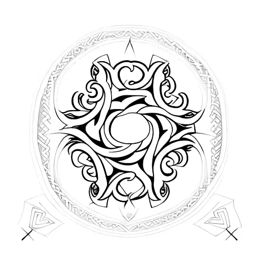 A Minimalist Tattoo Of The Famous Stoic Symbol