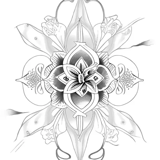 Purple Lily With Text