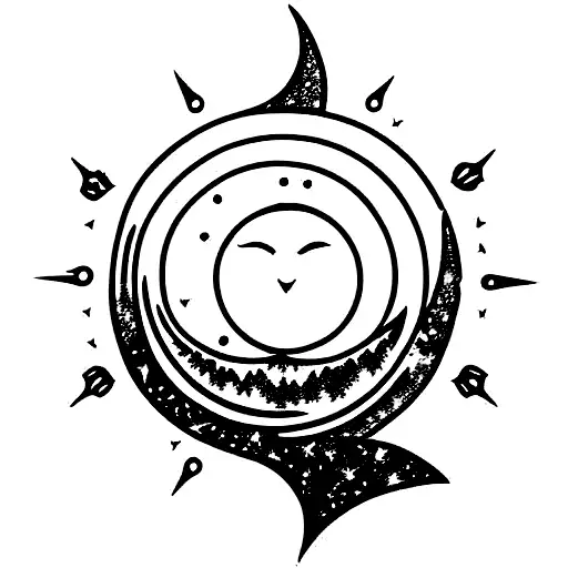 Sun And Moon On Sword