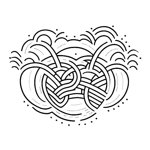 A Line Heart With A Text In Tne Line 'Maja'