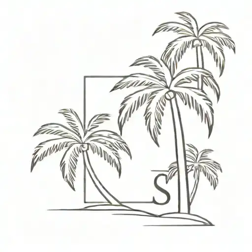 Palm Tree Initials