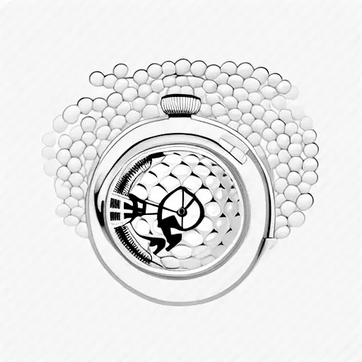 A Golf Ball And A Watch Intertwined To Symbolize The Importance Of Time And Leisure