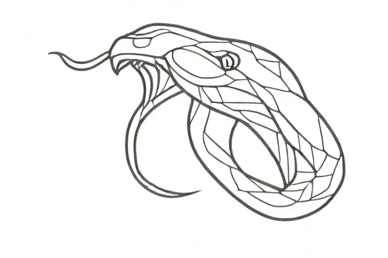 Snake Head In Profile Looking