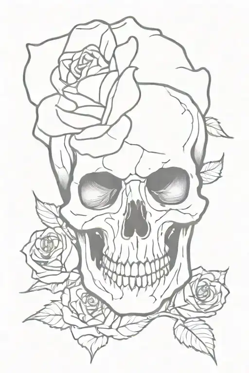 Skull And Rose Growing