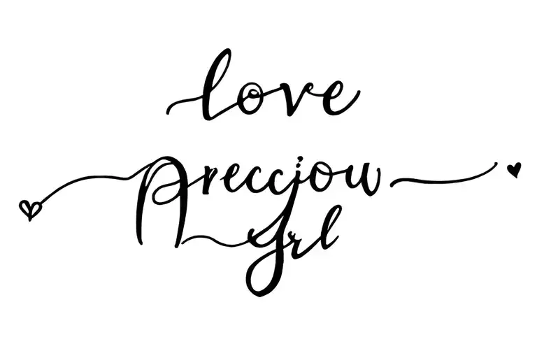 Love You Precious Girl In Cursive Writing Down Forearm