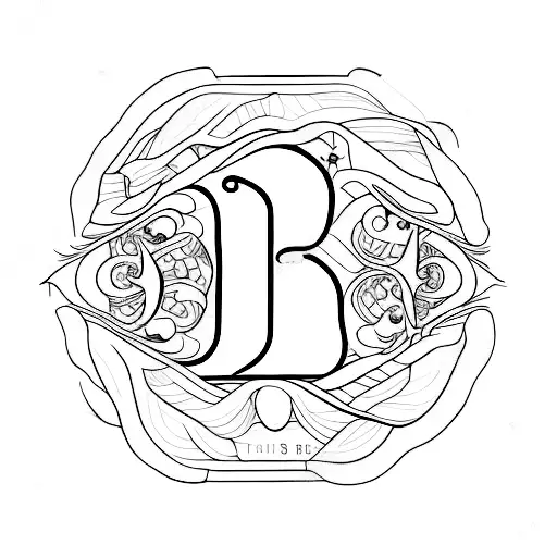 Letter B Made Out Of Nature