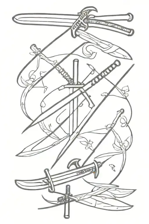 Samurai Sword Fine Line