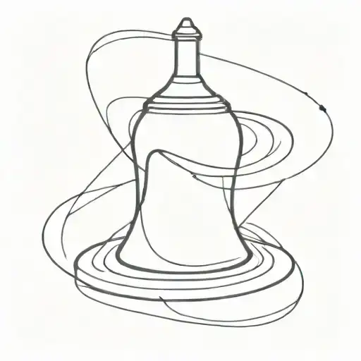 Continuous Line Drawing Spinning Top