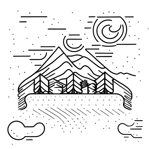 Silloete Father And Two Sons Walking On A Trail With A Beautiful Sunset Backdrop