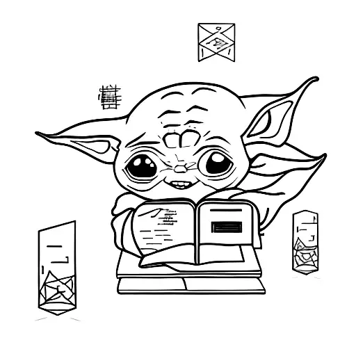Baby Yoda Who Loves Mathematics
