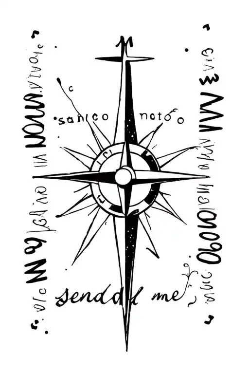 Compass With Cross And The Words Send Me