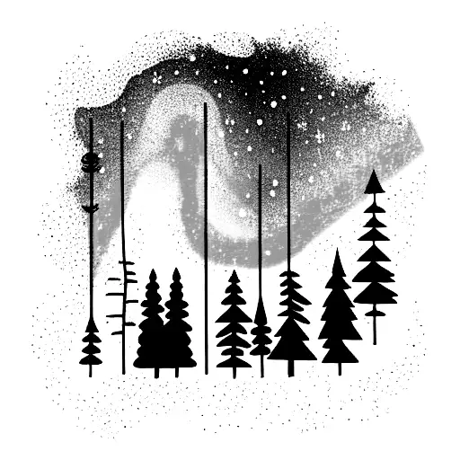 Northern Lights Forest