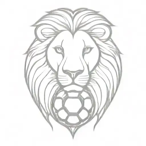 Soccer Ball Lion Head