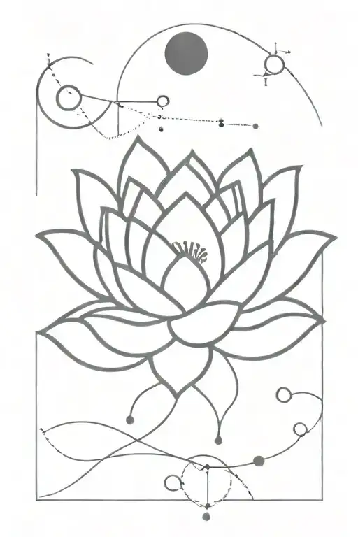 Lotus Flower And Moon Phases