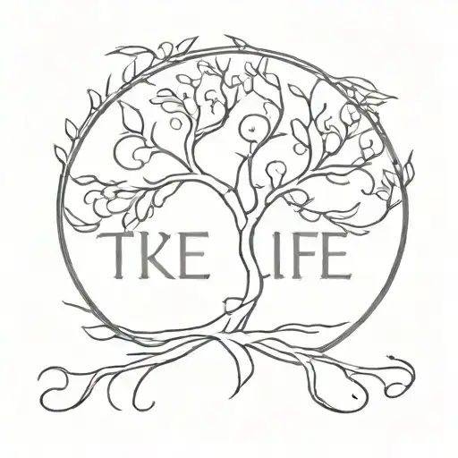 Tree Of Life Letters K E A J
