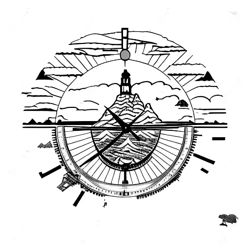Lake Louise Mountain Range With Haystack Rock And The Citadel Hill Clocktower