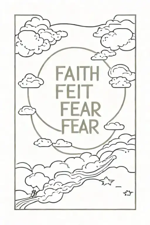 Faith Over Fear With Clouds Surrounding