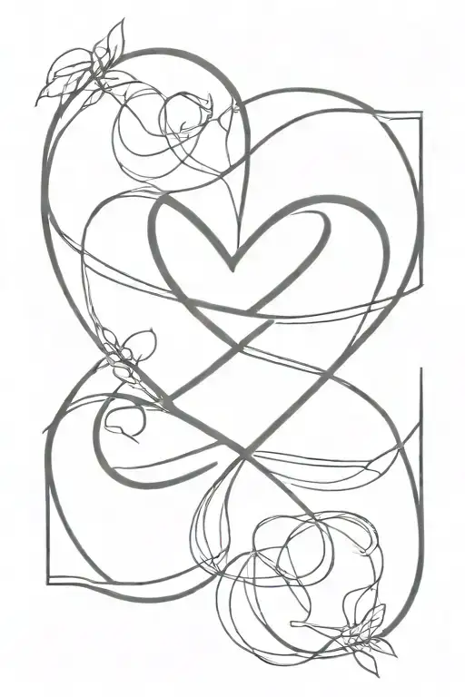 Fine Line Heart Infinity Symbol