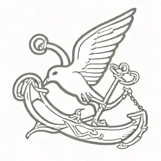 A Dove Carrying A Anchor